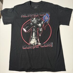 Alamo City Comic Con Shirt Mens Large Black 2014 Transformers Megatron Tee READ